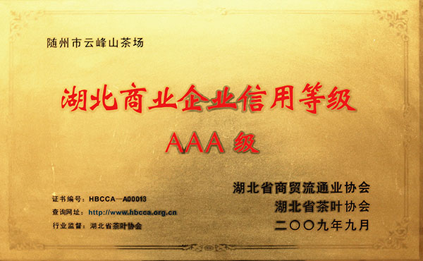 湖北商業(yè)企業(yè)信用等級AAA級