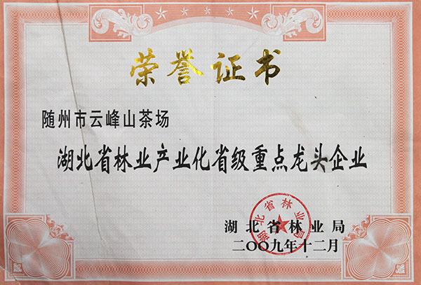 湖北省林業(yè)產業(yè)化省級重點龍頭企業(yè)